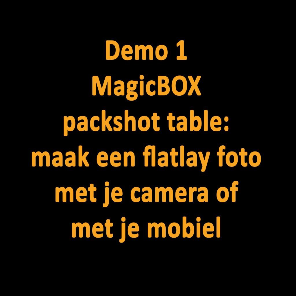 Productfotografie Demo Magic Packshot table